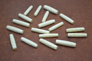 Stripe Tan Brown Buffalo Bone Tube Beads 1"