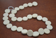 Cream Brown Round Circle Buffalo Bone Beads 14mm