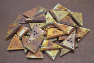 50 Pcs Brown Triangle Bone Sewing Buttons 1 1/4"