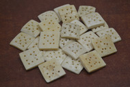 50 Pcs Brown Square Bone Sewing Buttons 3/4"