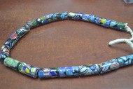 16 Pcs Handmade Multi Colors Africa Old Glass Tube Beading Beads