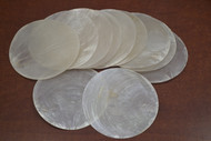 100 Pcs Natural Round Flat Capiz Blank Shells 3 1/4"