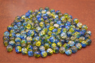 500 Pcs Blue & Green Glass Round Beading Beads 8mm 