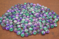 500 Pcs Purple & Blue Glass Round Beading Beads 8mm 