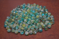 500 Pcs Green & Blue Glass Round Beading Beads 8mm 