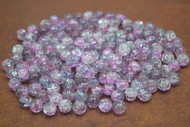 500 Pcs Purple Glass Round Beading Beads 8mm 
