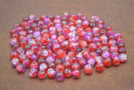 500 Pcs Red & Purple Glass Round Beading Beads 8mm 