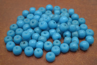 150 Pcs Blue Glass Tube Beading Beads 3/8"