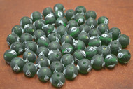 150 Pcs Green Evil Eye Glass Round Beading Beads 5/8"
