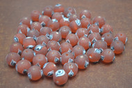 150 Pcs Red Evil Eye Glass Round Beading Beads 5/8"