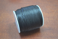 100 Meters Genuine Black Leather Cord Roll 1mm