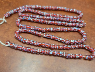 180 Pcs Handmade Fancy Red Dotted Glass Tube Beading Beads 6mm