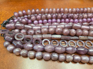12 Strands Assort Shape Purple Resin Beads 16"