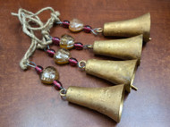 4 Pcs Handmade Rusty Metal Iron Bells 36"