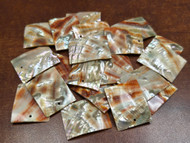 12 Pcs Rectangle Red Abalone Shell Blank Charm Pendants 1 1/4"