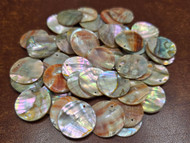 25 Pcs Round Red Blank Abalone Shell Charm Pendants 20mm