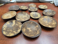 12 Pcs Half Cut Coconut Plates 2- 3 1/2"