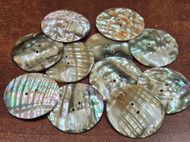 12 Pcs Abalone Shell Sewing Round Buttons 40mm