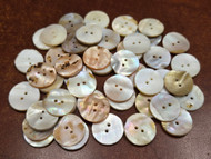 50 Pcs Brown Mother of Pearl Shell Sewing Round Buttons 20mm