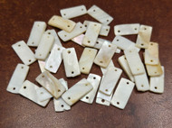 50 Pcs Rectangle Mother of Pearl Shell Blank Charms 3/4"