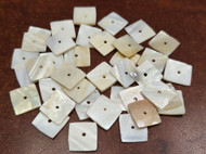 50 Pcs Mother of Pearl Shell Blank Square Charms 15mm