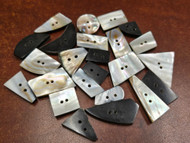 25 Pcs Assort Mix Brown Mother of Pearl Shell Sewing Buttons