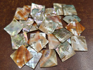 25 Pcs Square Red Abalone Shell Blank Inlay Material DIY 3/4"