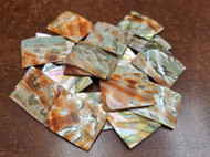 25 Pcs Rectangle Red Abalone Shell Blank Inlay Material 1 1/4"