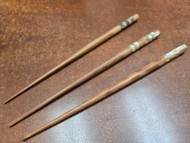 3 Pcs Carved Wood Hair Sticks Pins With Shells