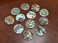 12 Pcs Round Red Blank Abalone Shell Charm 20mm