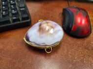 Purple Cowrie Seashell Trinket Box