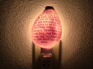 English Lord's Prayer Cowrie Shell Nightlight