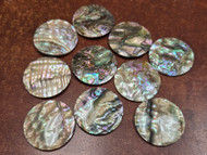 12 Pcs Round Abalone Shell Blank Disc Coin 35mm