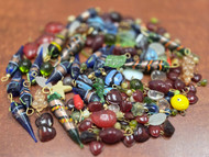 250 Pcs Assort Glass Beads Wire Wrapped Charms Pendants