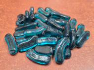 60 Pcs Blue Glass Pebbles Aquarium Vase Decor
