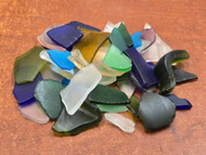 100 Pcs Frosted Multi Color Sea Glass Pieces - Vase Filler or Aquarium Craft