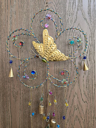Handmade Bufferfly Rusty Iron Metal Bells Windchime