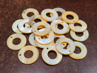 100 Pcs Dyed Orange Circle Round Blank Shell Charms 1"