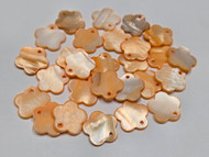 100 Pcs Dyed Orange Flower Blank Shell Charms 3/4"