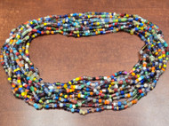 12 Necklaces Assort Multi Colors Glass Seed Beading Love Beads 36"
