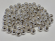 144 Pcs Silver Round Steel Metal Loose Spacer Beads 10mm