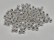 144 Pcs Silver Round Steel Metal Loose Spacer Beads 3mm