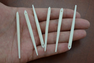 Carved Buffalo Bone Sewing Knitting Needles