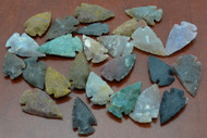 Small Assortment Agate Stone Spearpoint Arrowheads 1" - 1 1/2"