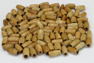 Plain Coffee Brown Buffalo Bone Tube Pipe Beads