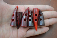 Red Buffalo Horn Toggle Buttons
