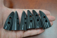 Black Stripe Buffalo Horn Toggle Buttons