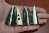 Black & White Buffalo Horn Toggle Buttons