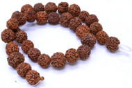 34 Pcs Prayer Rudraksha Rudraksh Japa Mala Rosary Beads