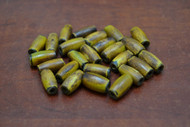 Plain Burnt Brown Buffalo Horn Bone Tube Pipe Beads